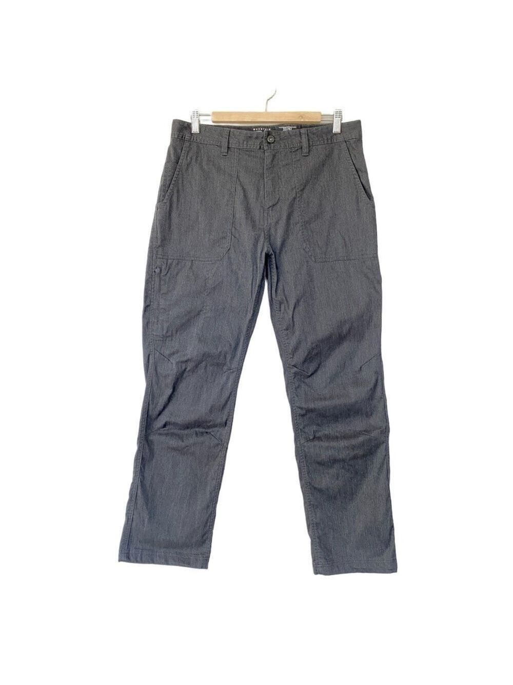 Mountain Hardwear Dark Grey Articulated Knee Pants Outdoors Sz 32 (30” inseam)